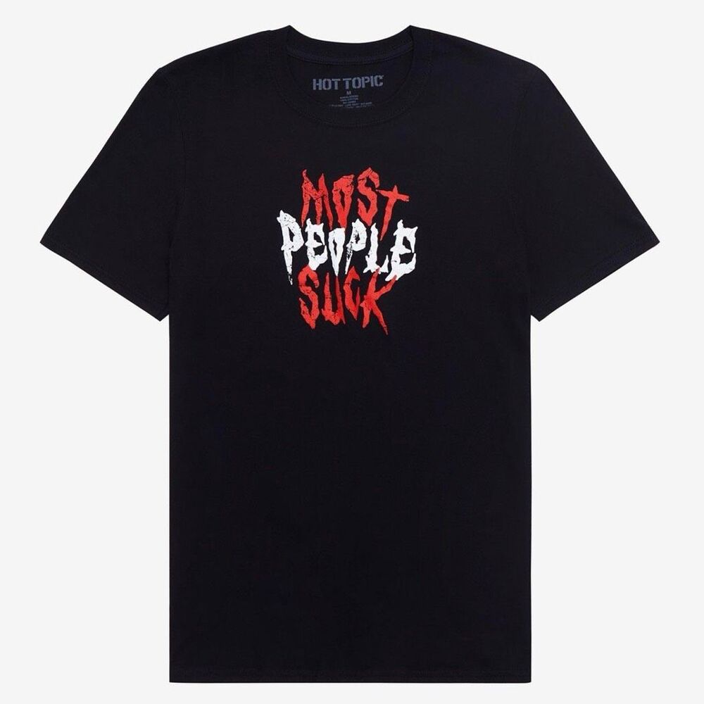 Hot Topic Most People Suck Black & Red T-Shirt Men’s Small